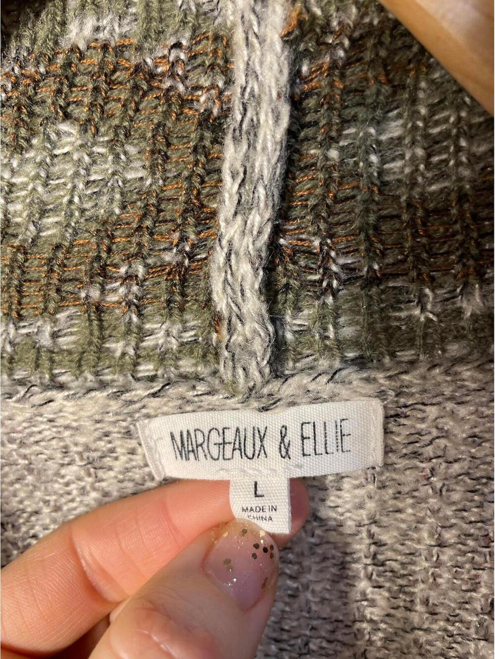 Margeaux & Ellie Cardigan Sweater Women's Large Knit Indie - Picture 2 of 8